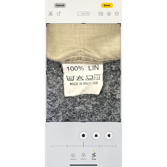 Mens Linen Shirt Size Large Neutral Beige 100 Percent Linen Long Sleeve Casual - Picture 4 of 8